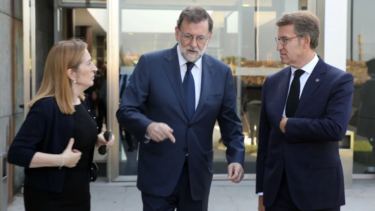 Ana Pastor, Mariano Rajoy y Alberto Núñez Feijóo. PEPE FERRÍN