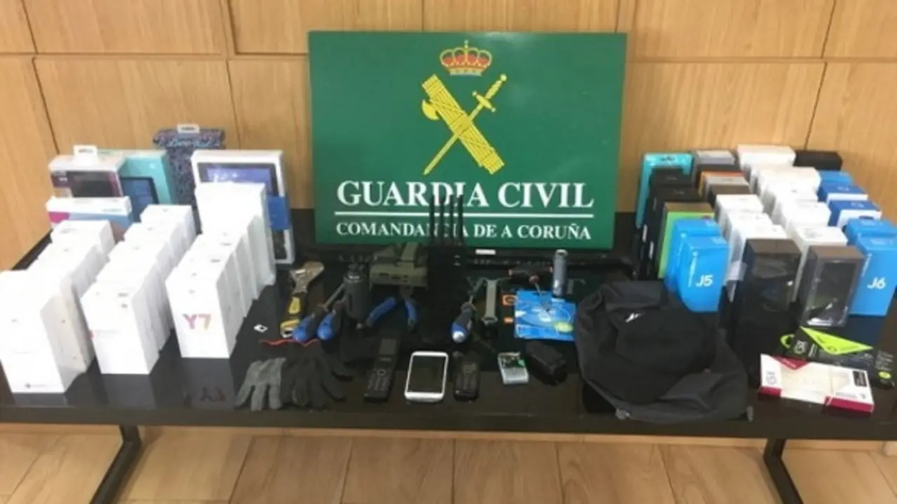 Material incautado por la Guardia Civil. EP