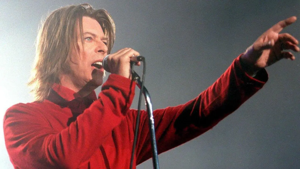 David Bowie en un concierto. 