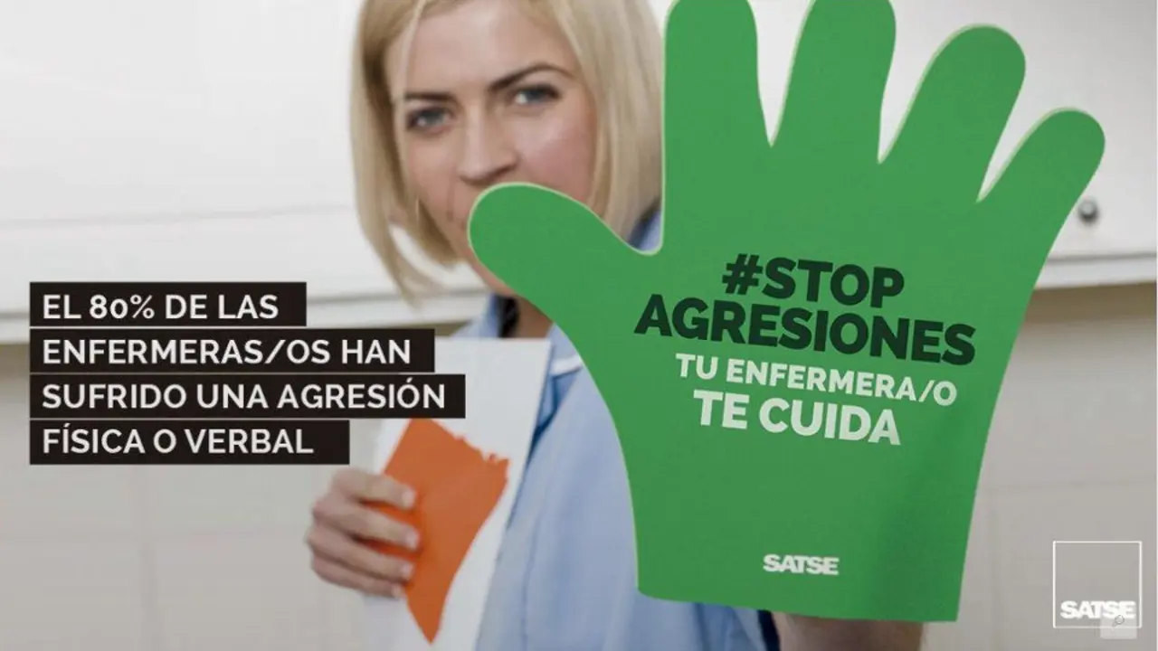 Imagen difundida por Satse para acabar con las agresiones. SATSE