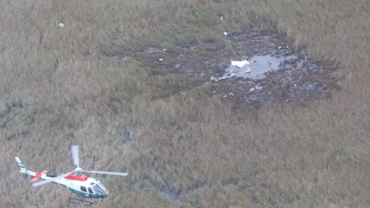 Lugar en el que se estrelló el aparato.EFE