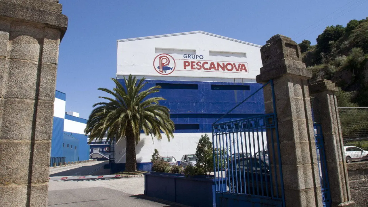 Entrada a la sede del grupo Pescanova. EP