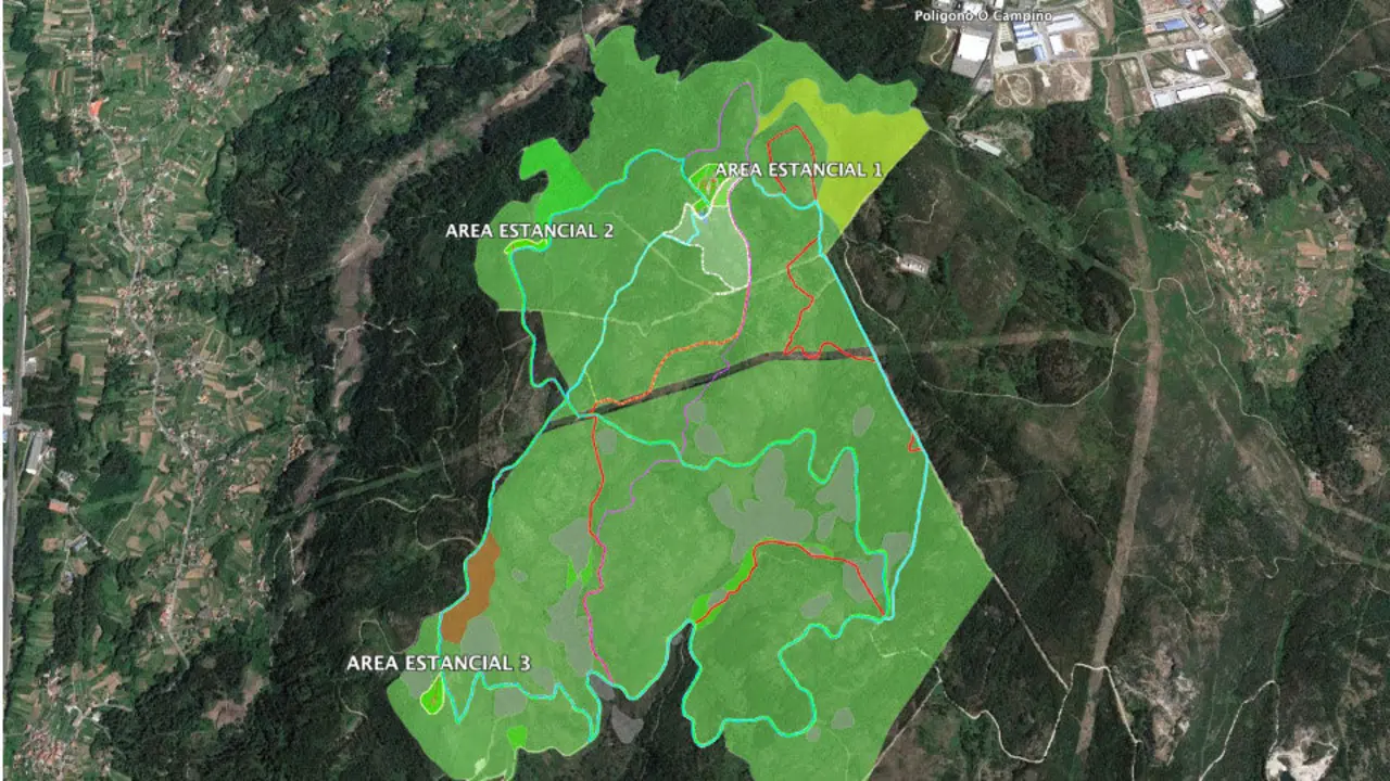 Plano del macroparque de A Fracha. DP
