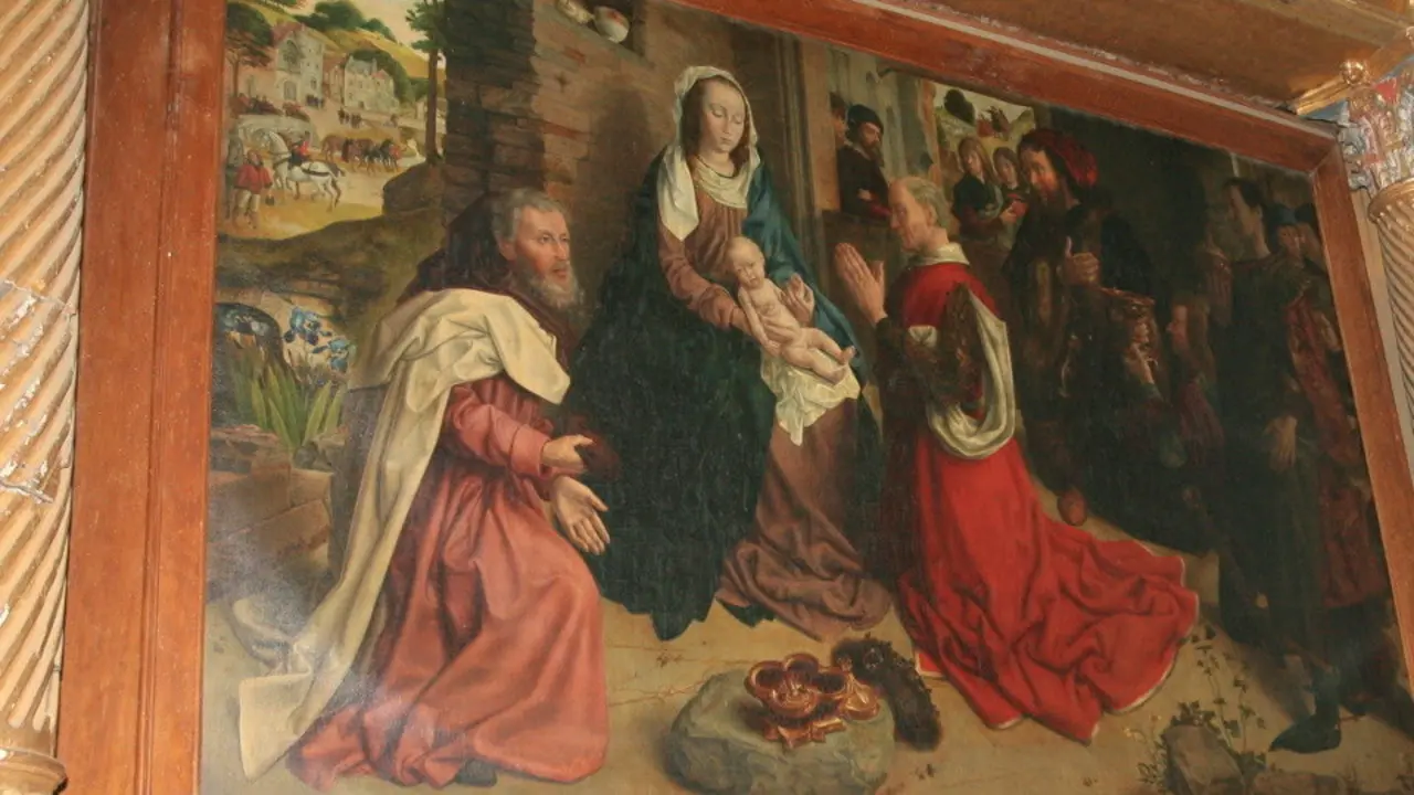 Una copia de 'La adoración de los Reyes' que puede verse en los Escolapios. TOÑO PARGA