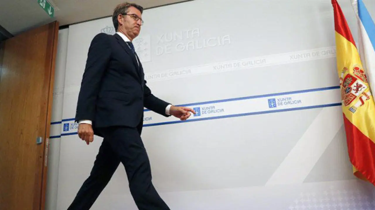 Feijóo, en el Consello da Xunta. LAVANDEIRA JR