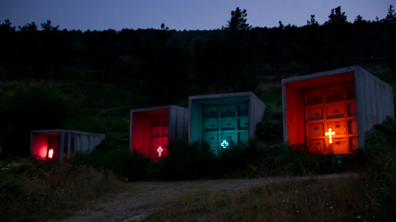 Intervención no cemiterio da Portela. NATASHA LELENCO