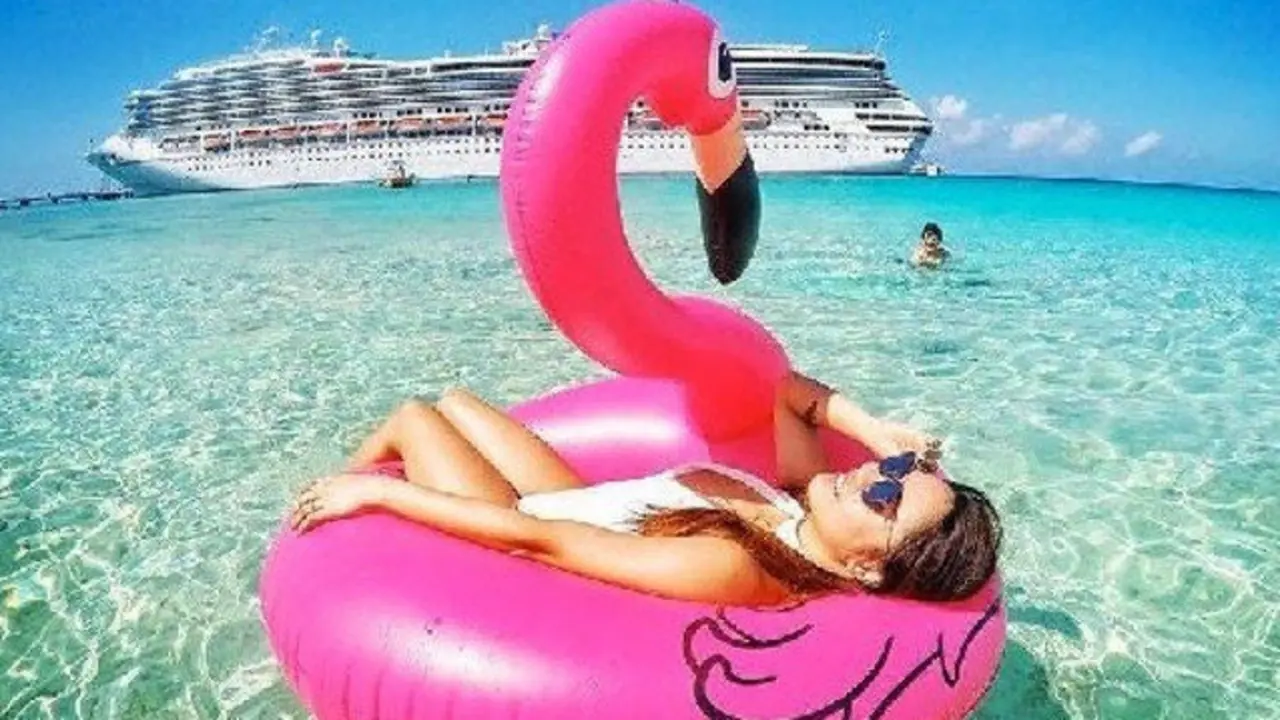 Un flotador de flamenco. EP