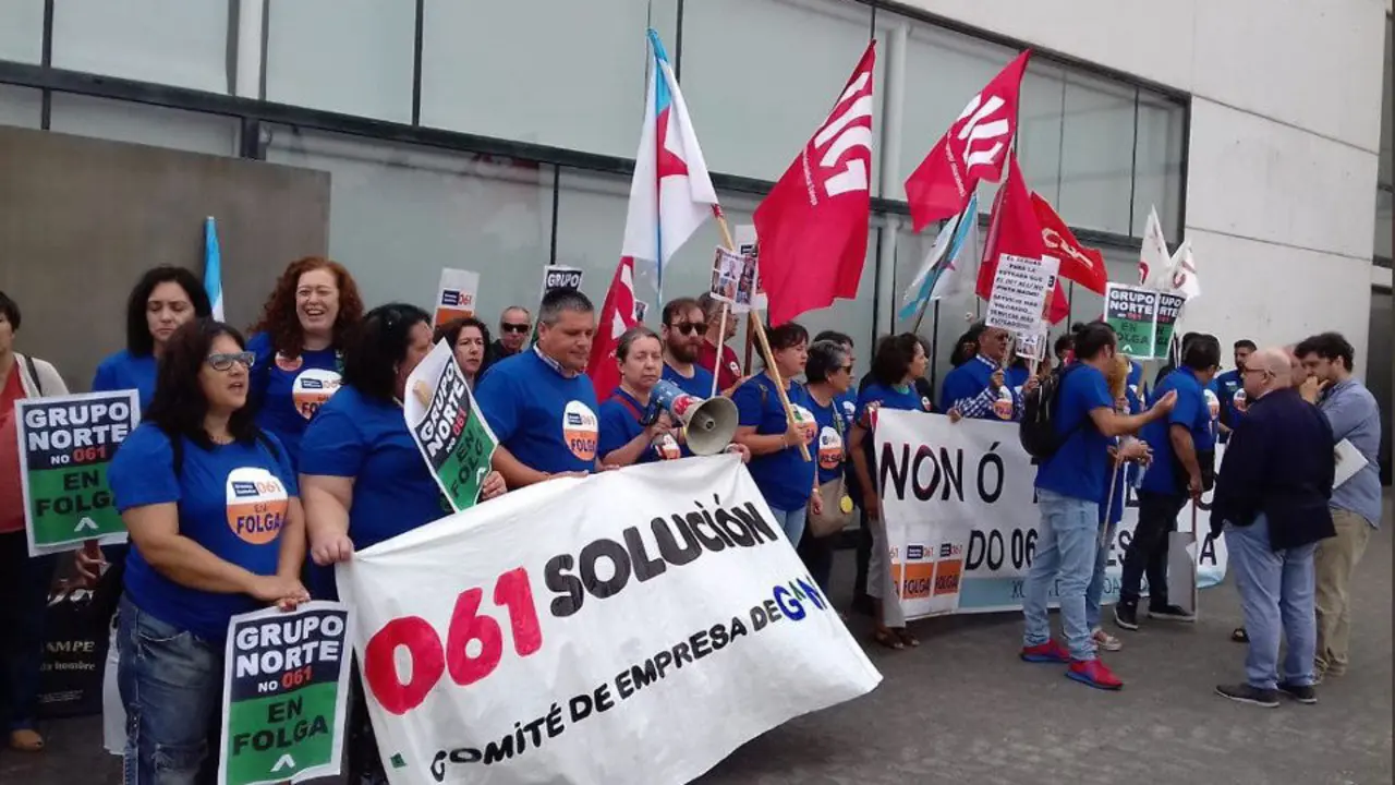 Imágenes de la huelga del 061. TWITTER