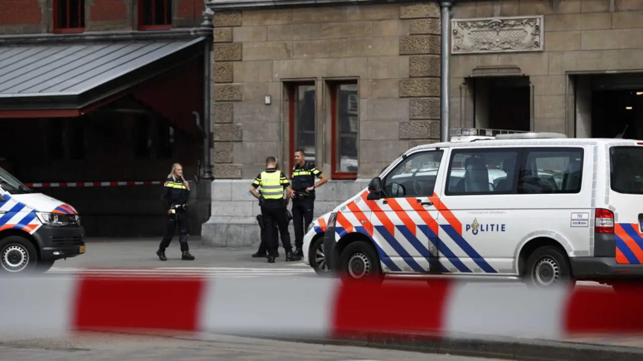 Estación de tren en Ámsterdam.