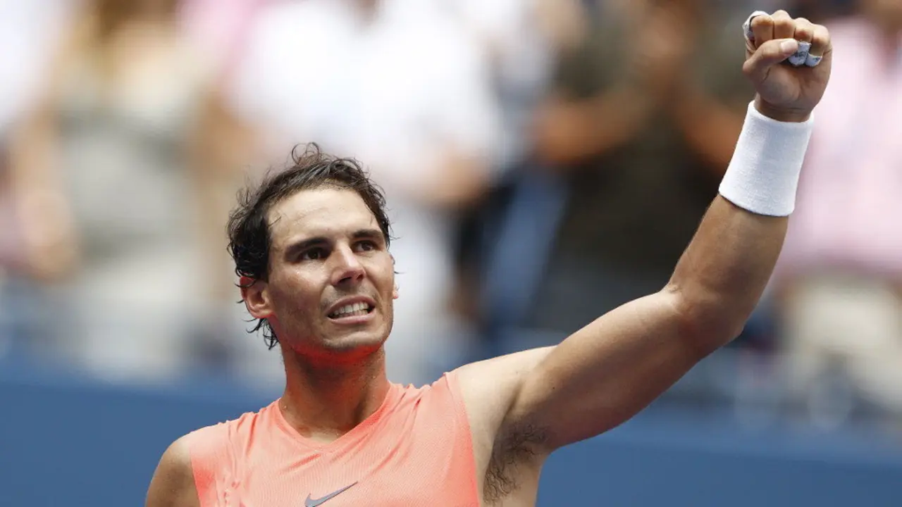 Rafael Nadal después de ganar a Basilashvili. EFE (JUSTIN LANE)