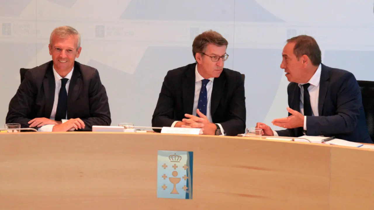 Feij&oacute;o, en la reuni&oacute;n del Consello de este jueves. PEPE FERR&Iacute;N (AGN)