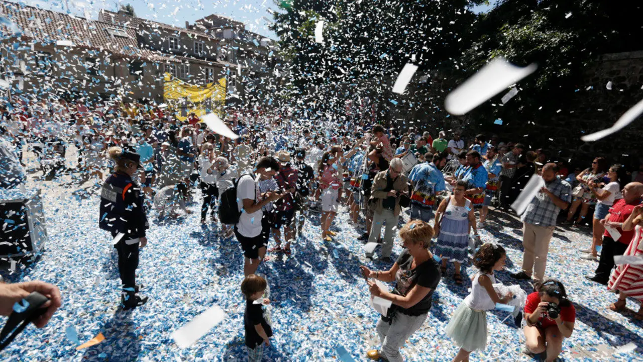 Praza de Mugartegui o pasado 11 de agosto. RAFA FARIÑA