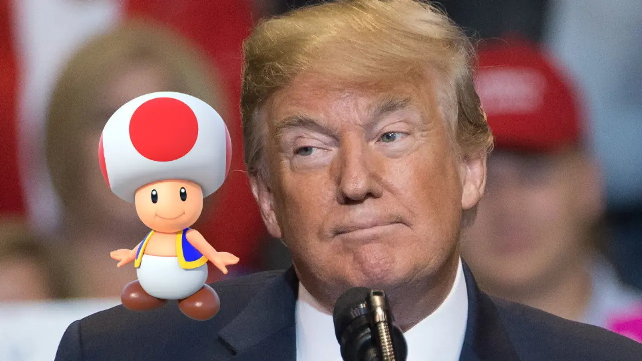 Donald Trump y el personaje en forma de seta del que habla Daniels.EP