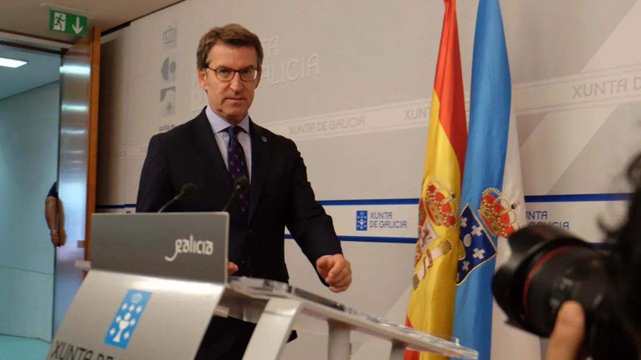 Feijóo, tras un Consello da Xunta. PEPE FERRÍN