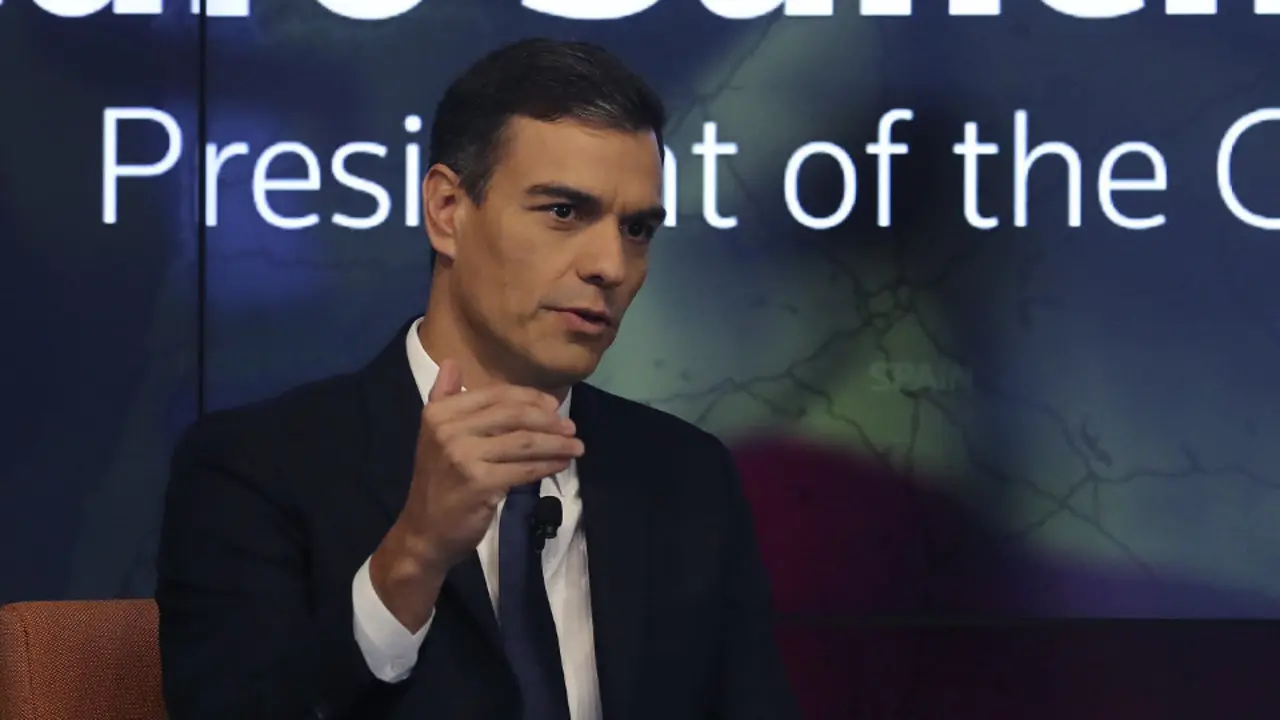 Pedro Sánchez en Nueva York.BALLESTEROS (Efe)