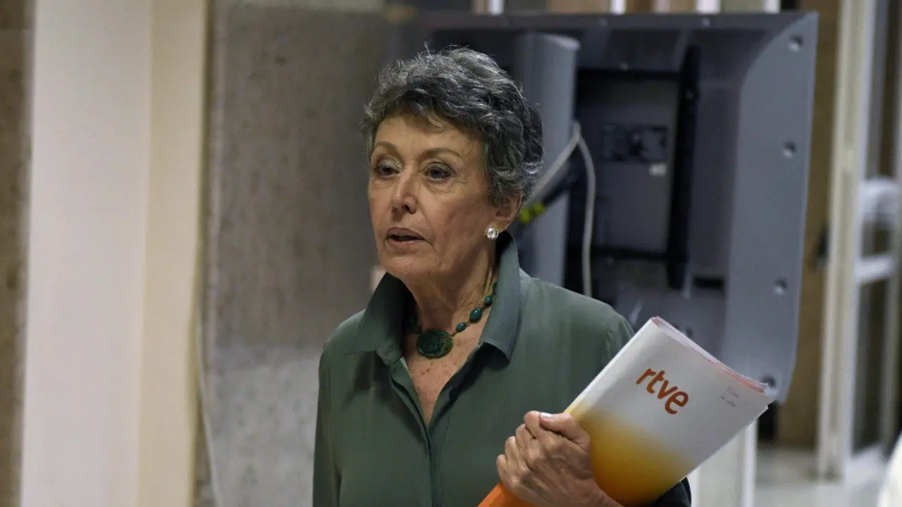 La administradora provisional única de la corporación RTVE, Rosa María Mateo. VÍCTOR LERENA (EFE)