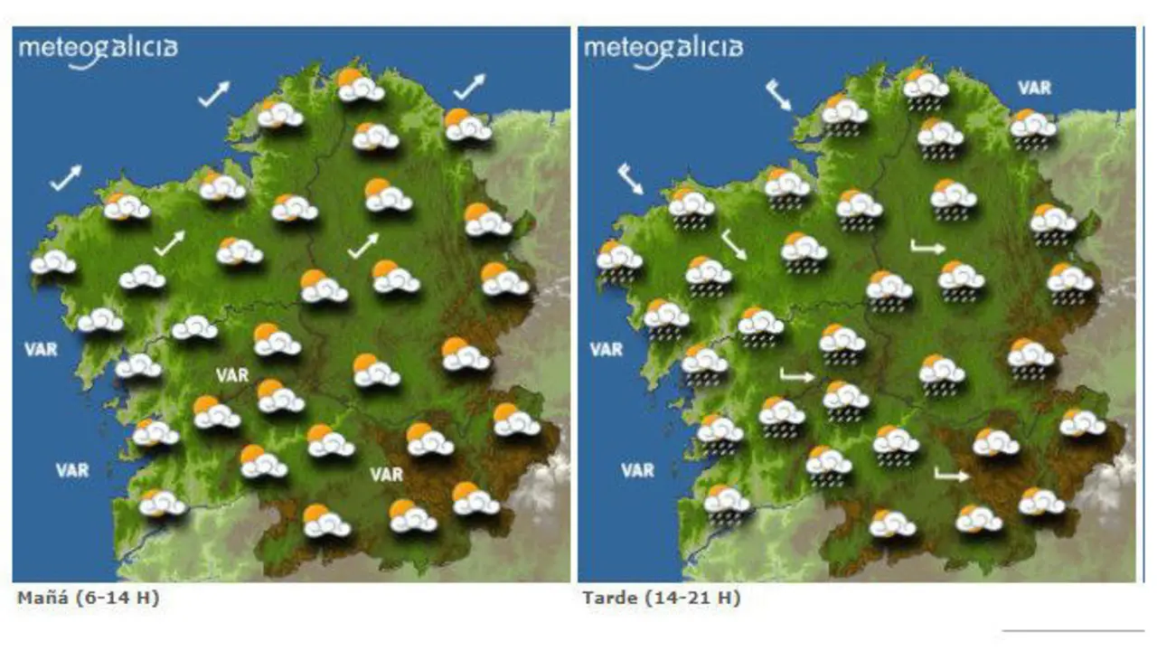 Previsión para el sábado. METEOGALICIA