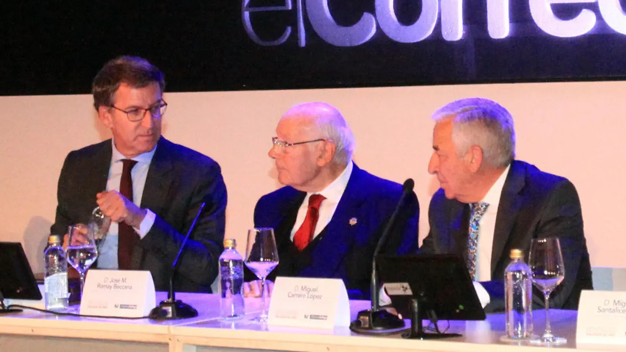 Alberto Núñez Feijóo, Romay Beccaría y Miguel Carrero. PEPE FERRÍN