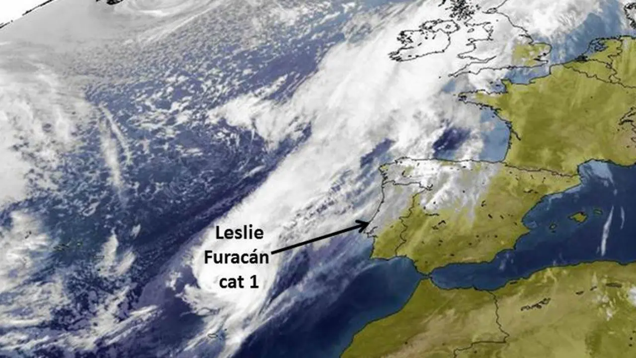 Situación do furacán Leslie. METEOGALICIA