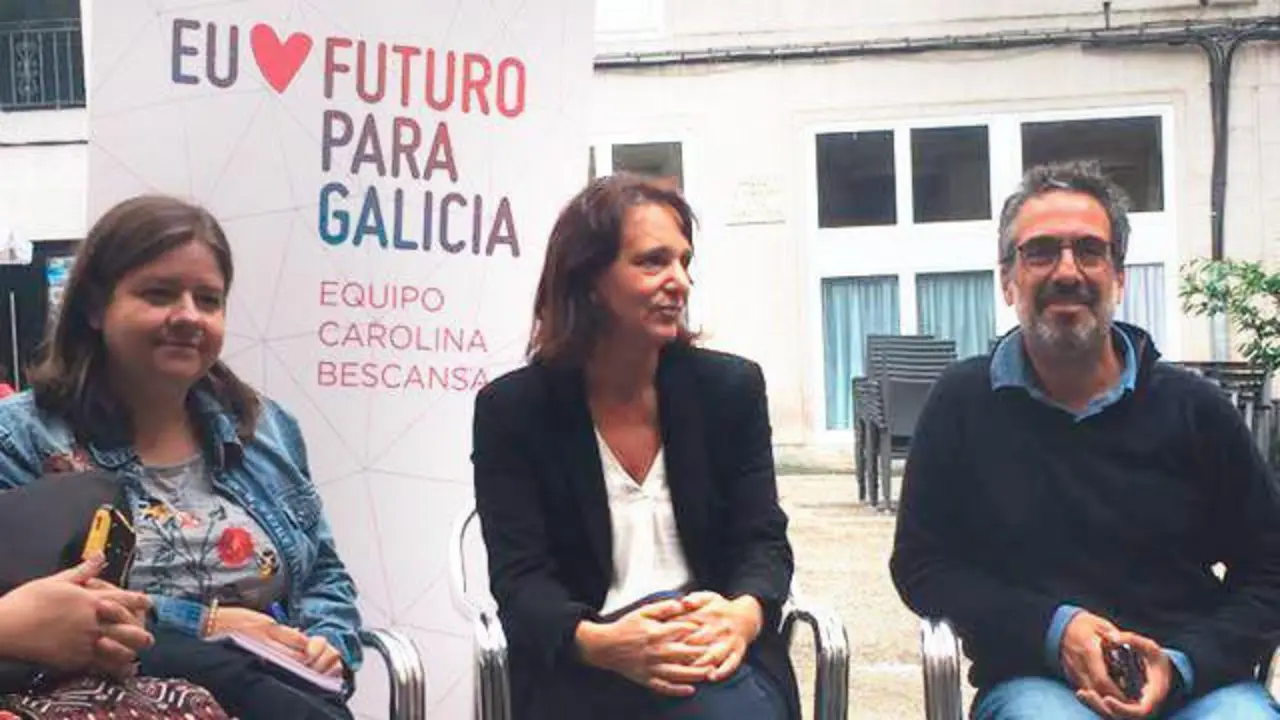 Bescansa, en el acto en Ourense. EP