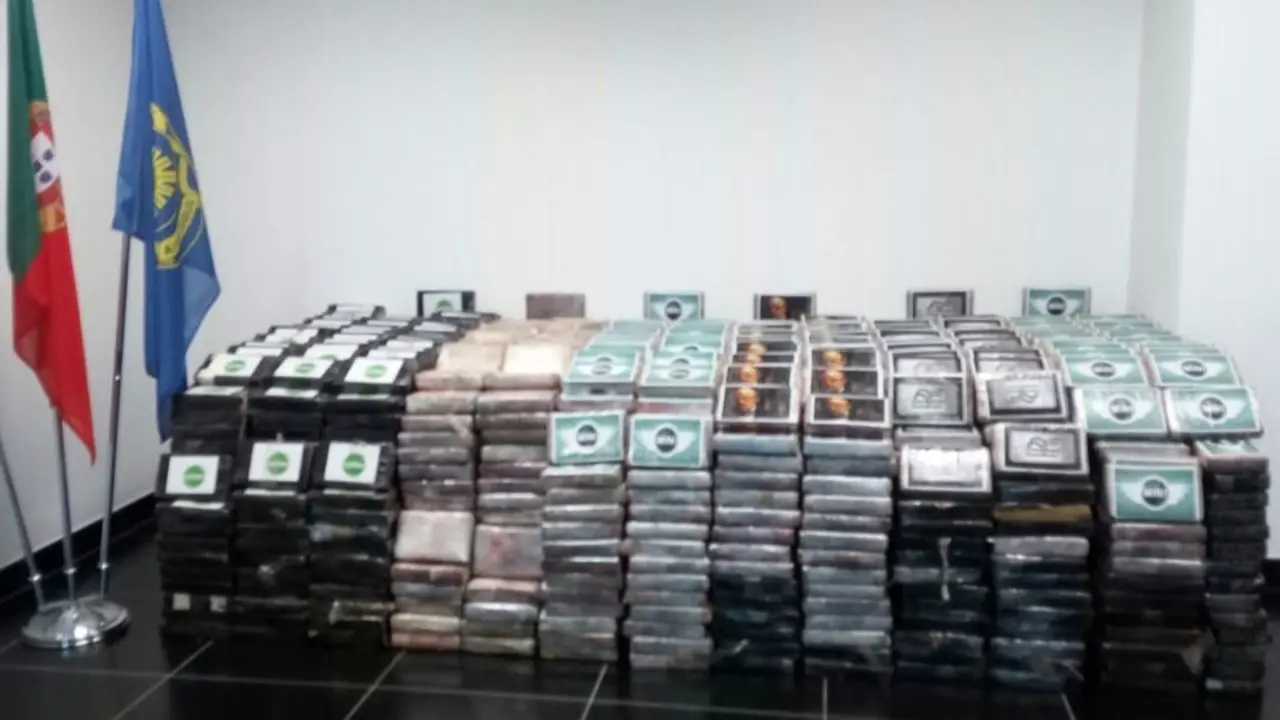 Cocaína decomisada en Portugal en otro operativo. DP