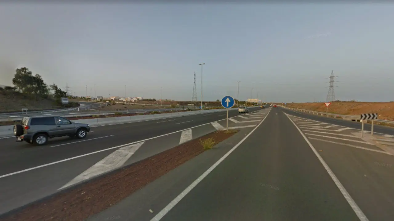 Imagen de la GC-1, en las proximidades de Santa Lucía de Tirajana. GOOGLE MAPS