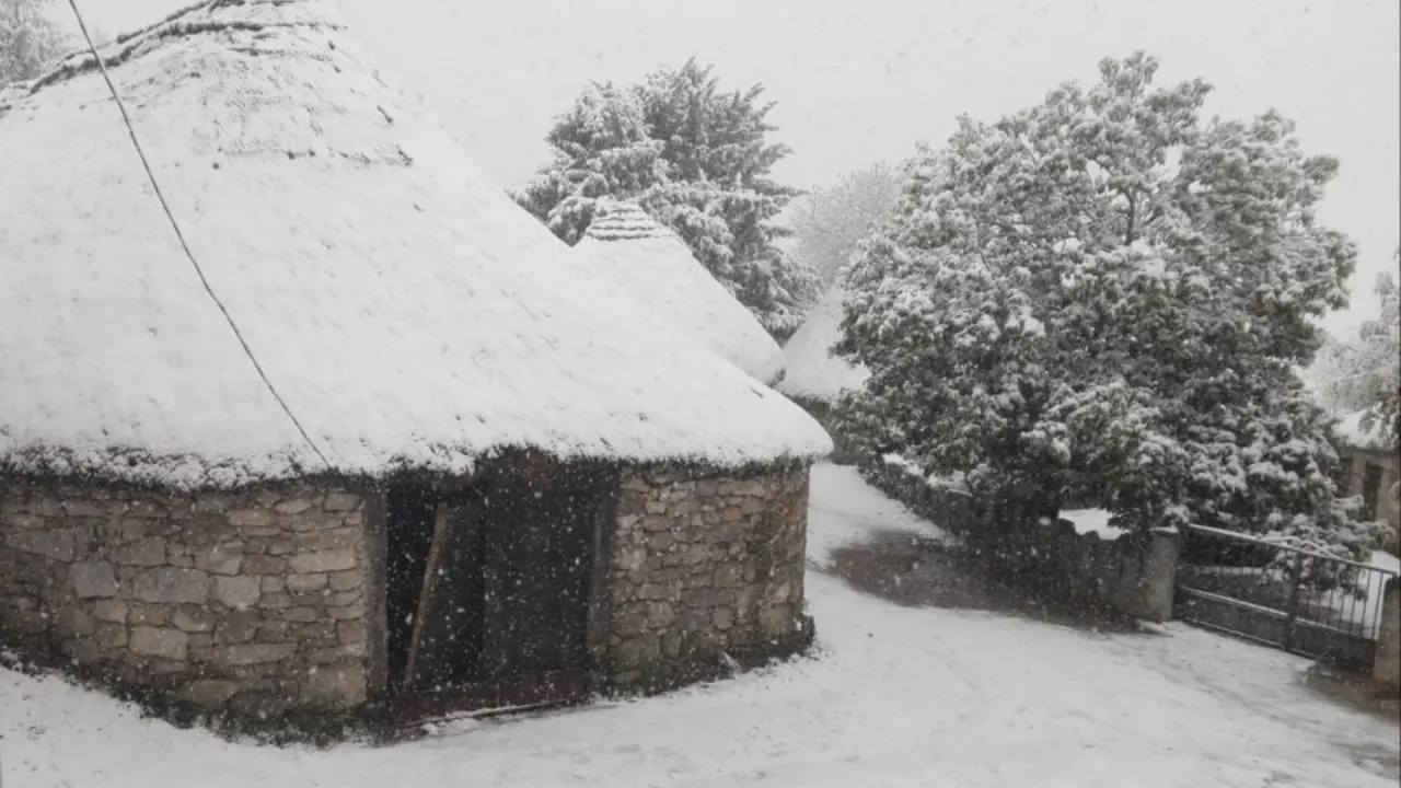 Nieve en Piornedo. ANDREA ALONSO