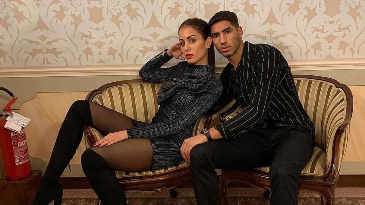 Achraf Hakimi e Hiba Abouk. INSTAGRAM