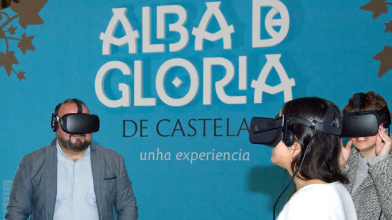 Momento da Presentación da mostra 'Alba de Gloria'.EP