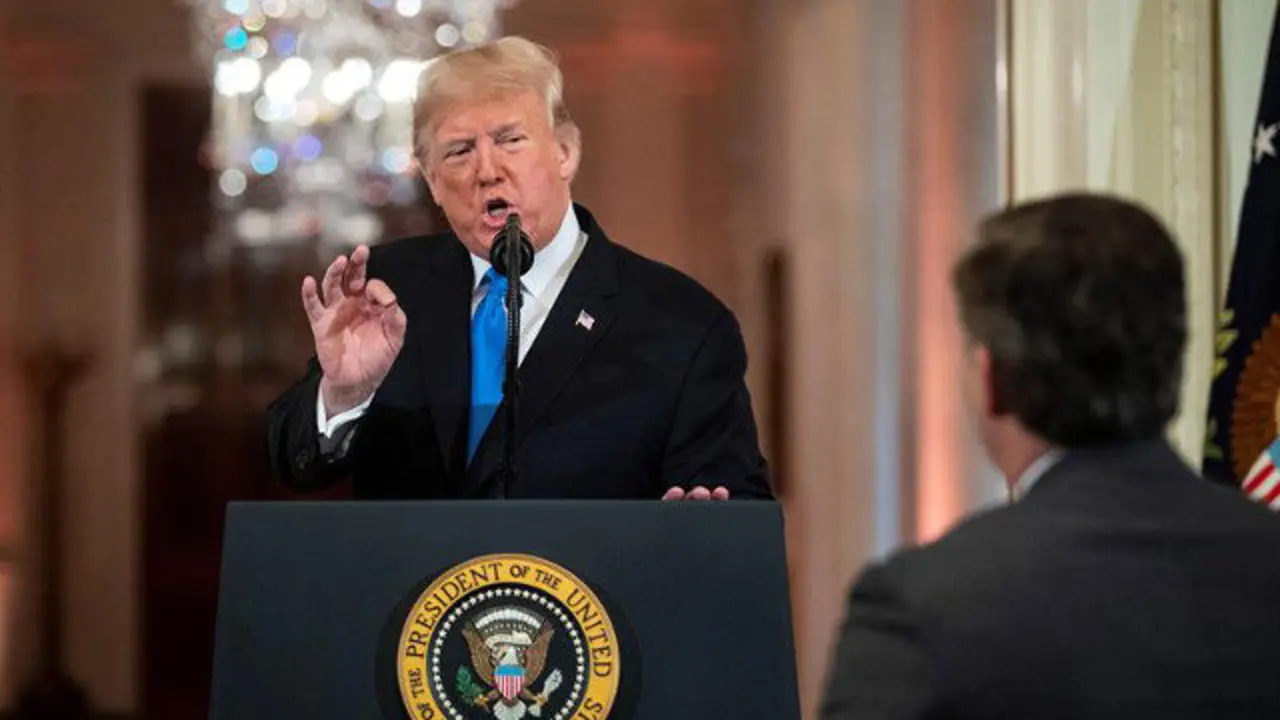 Trump, en una rueda de prensa. AL DRAGO (EFE)