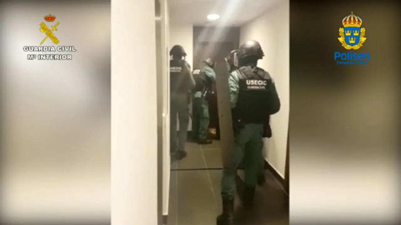 Una de las imágenes de la dentención. GUARDIA CIVIL
