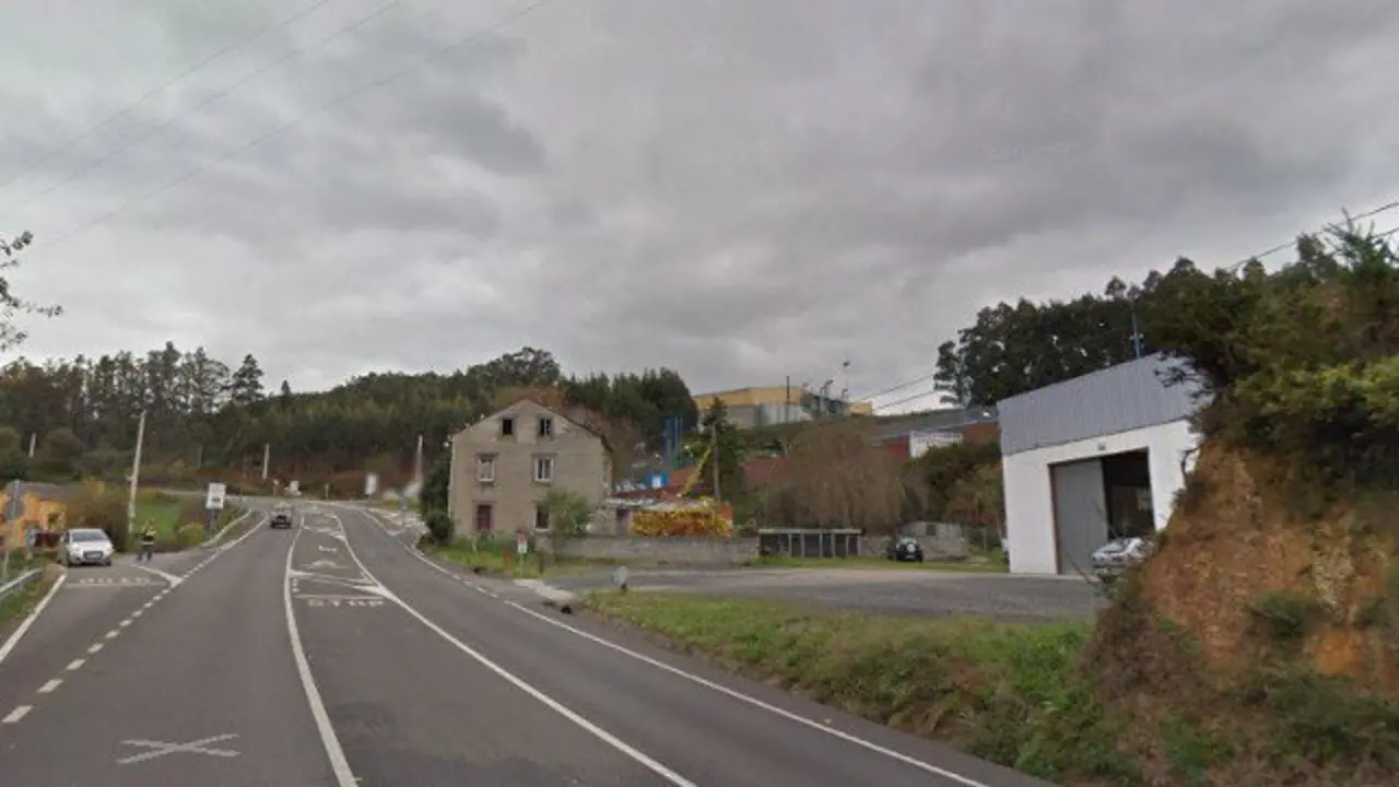 Zona da LU-862 na que se produciu o accidente. GOOGLE MAPS