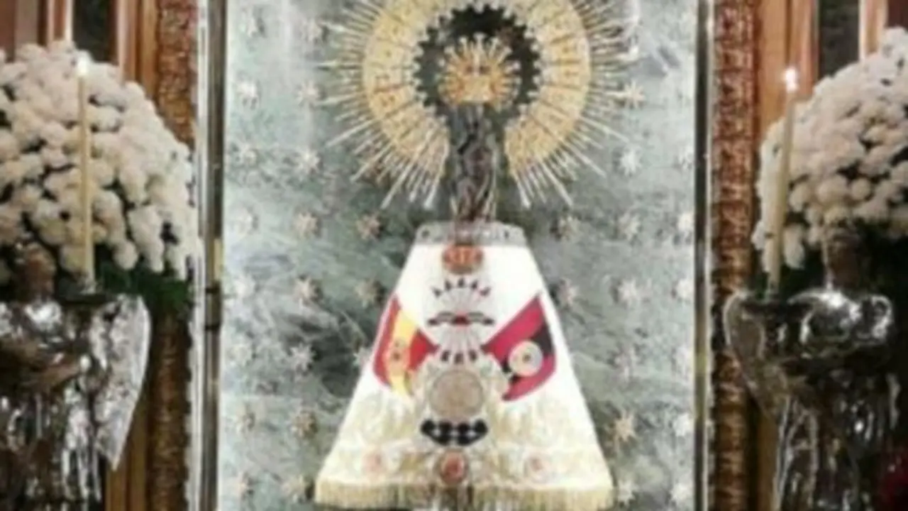 Imagen de la virgen del Pilar subida a Twitter por Pedro Santisvete. TWITTER