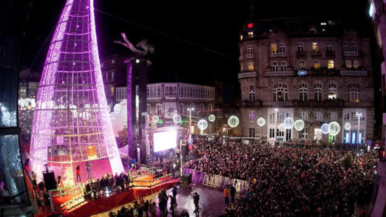Encendido del alumbrado navideño en Vigo. SALVADOR SAS