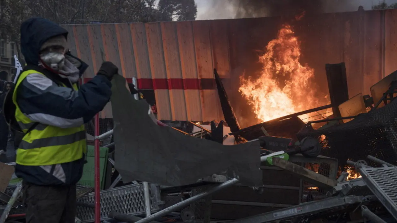 Violentas protestas en París. EFE