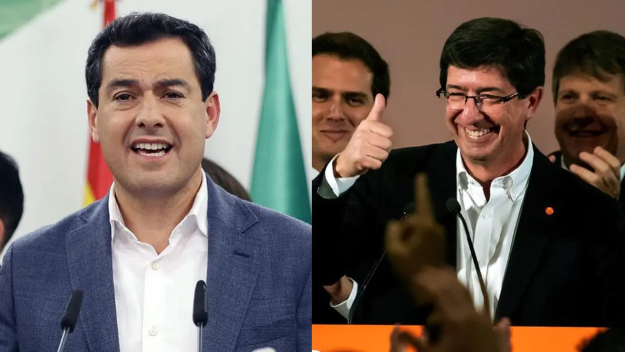 Juanma Moreno y Juan Marín. EFE