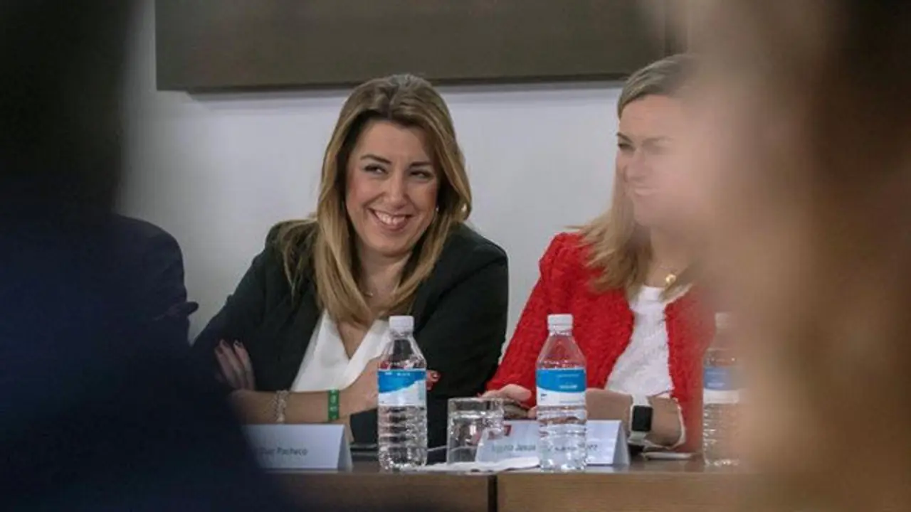 Susana Díaz, en la reunión de su Comité Ejecutivo. JULIO MUÑOZ (EFE)