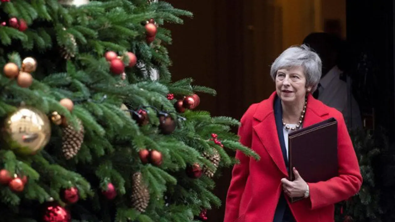 La primera ministra británica, Theresa May, este martes. FACUNDO ARRIZABALAGA (EFE)