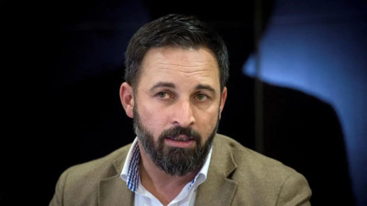 El líder de Vox, Santiago Abascal, tras el Comité Ejecutivo del partido. LUCA PIERGIOVANNI (EFE)