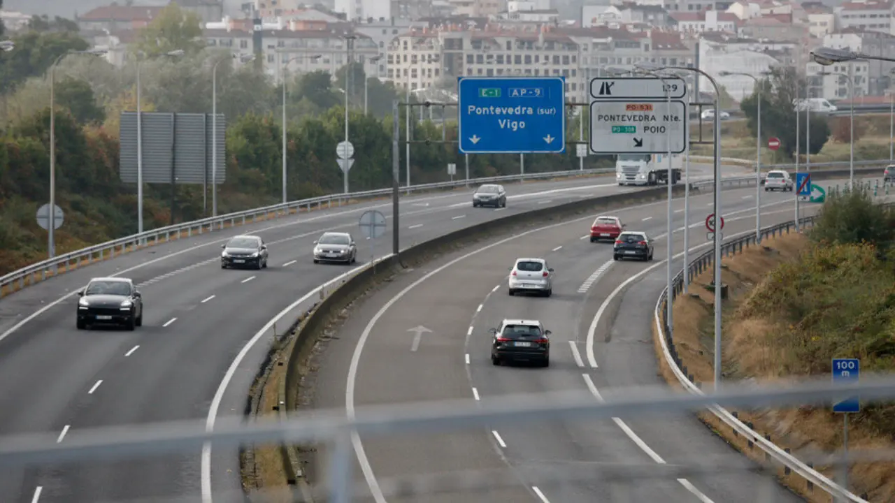 LA AP-9 a su paso por Pontevedra.GONZALO GARCÍA