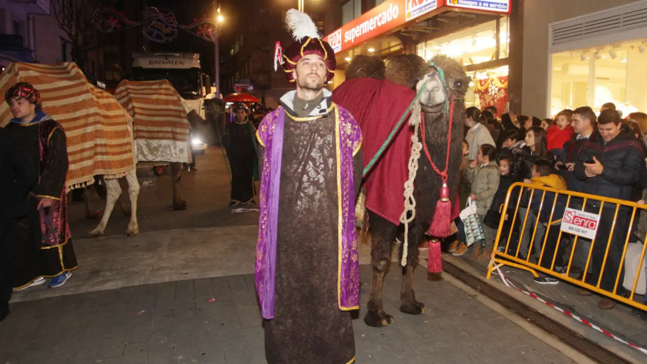 Dromedarios en la pasada cabalgata de Reyes en Pontevedra. ADP