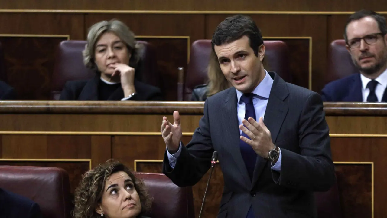 El líder del PP, Pablo Casado. CHEMA MOYA (EFE)