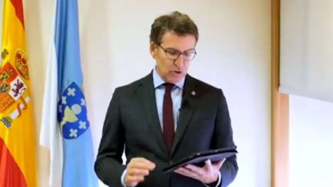 Imagen de Feijóo en el vídeo difundido en redes. TWITTER