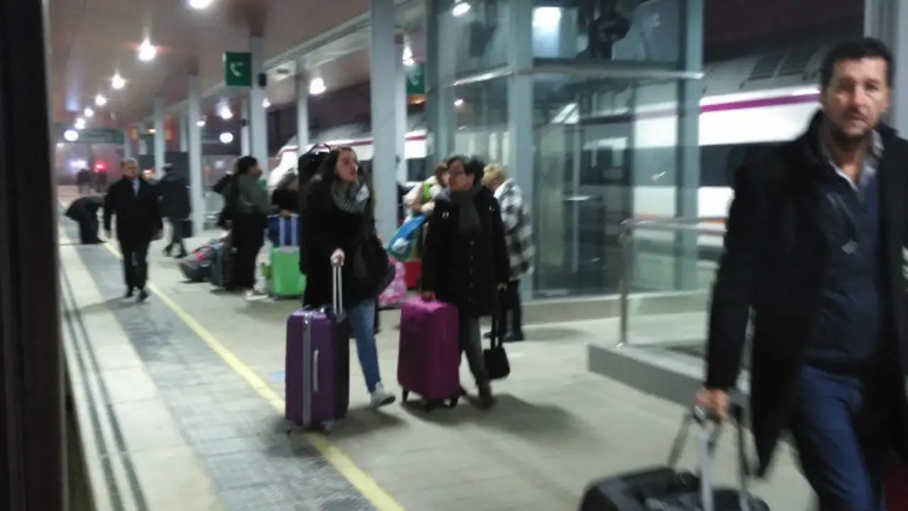 Decenas de pasajeros gallegos se vieron afectados por una avería de un Alvia en Zamora. ALF