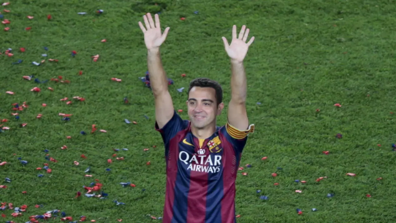 Xavi Hernández, en el Camp Nou. AEP