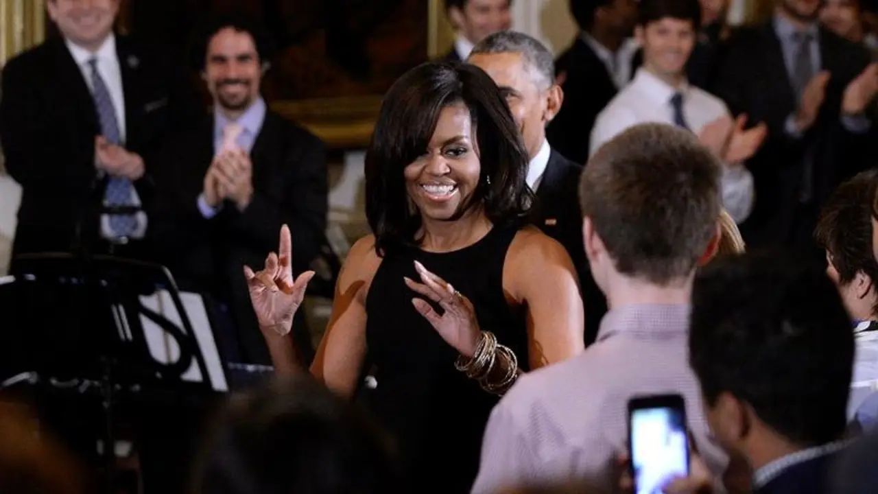 Michelle Obama durante la presentación de la obra musical &#39;Hamilton&#39;
