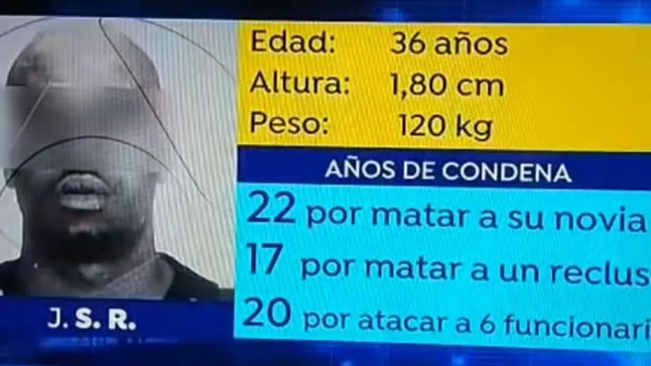 Ficha de Fabrizio João, considerado o preso máis perigoso de España. EP