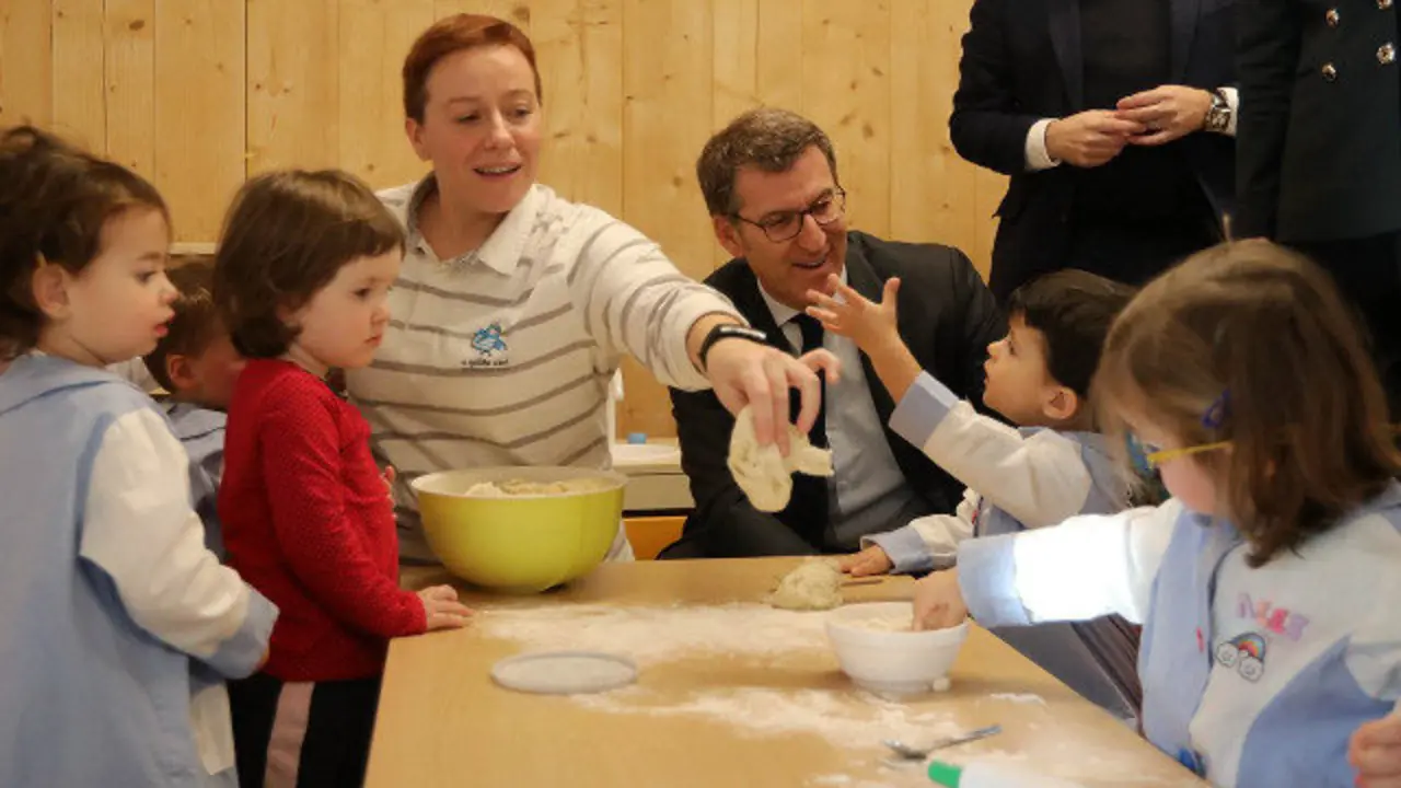 Alberto Núñez Feijóo, en A Estrada. EP