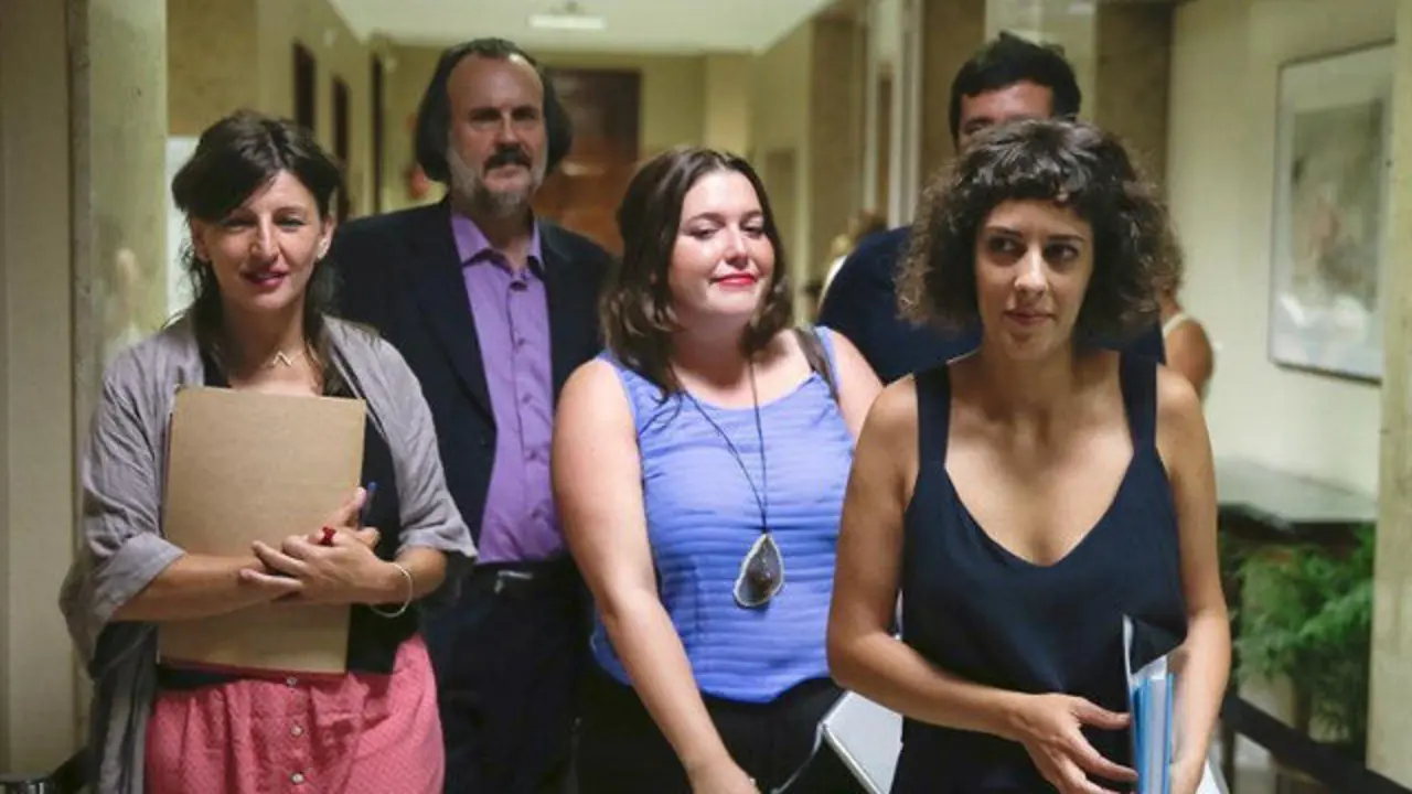 Los diputados de En Marea en el Congreso. ARCHIVO