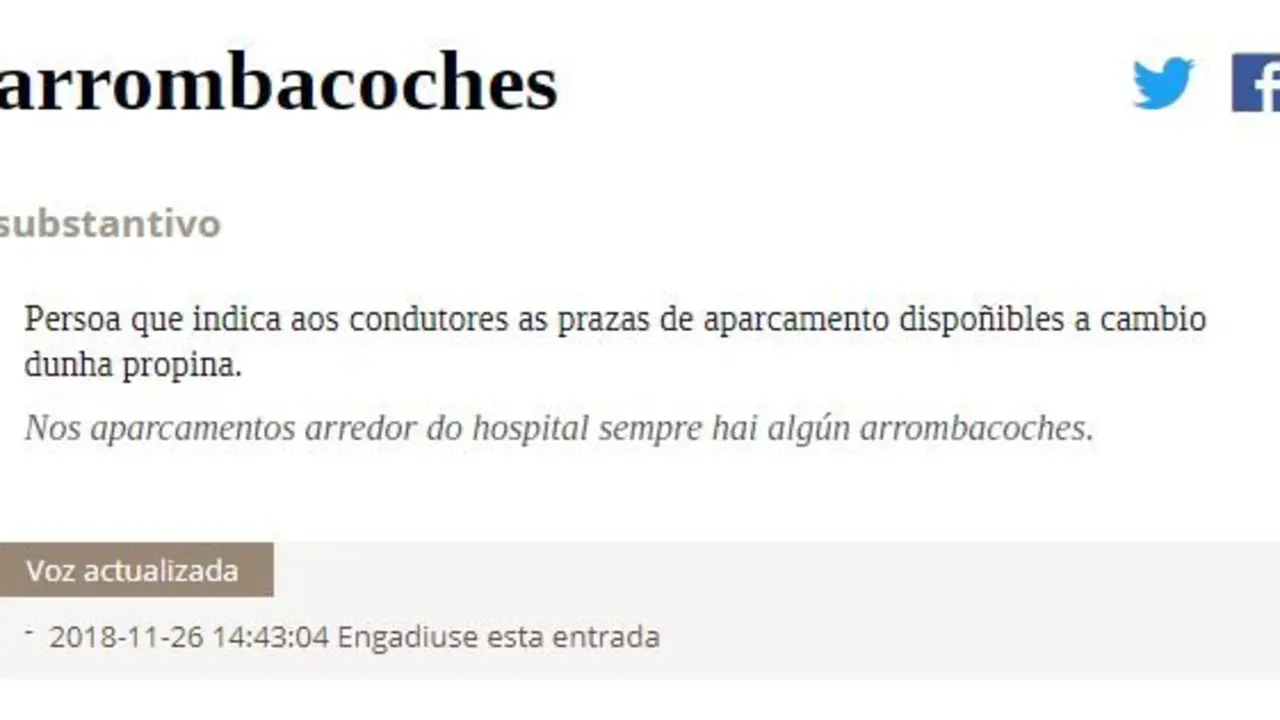 Arrombacoches é un dos novos conceptos incorporados ao dicionario da RAG
